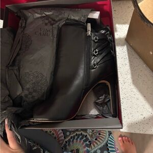 Vince Camuto Black Heeled Boots